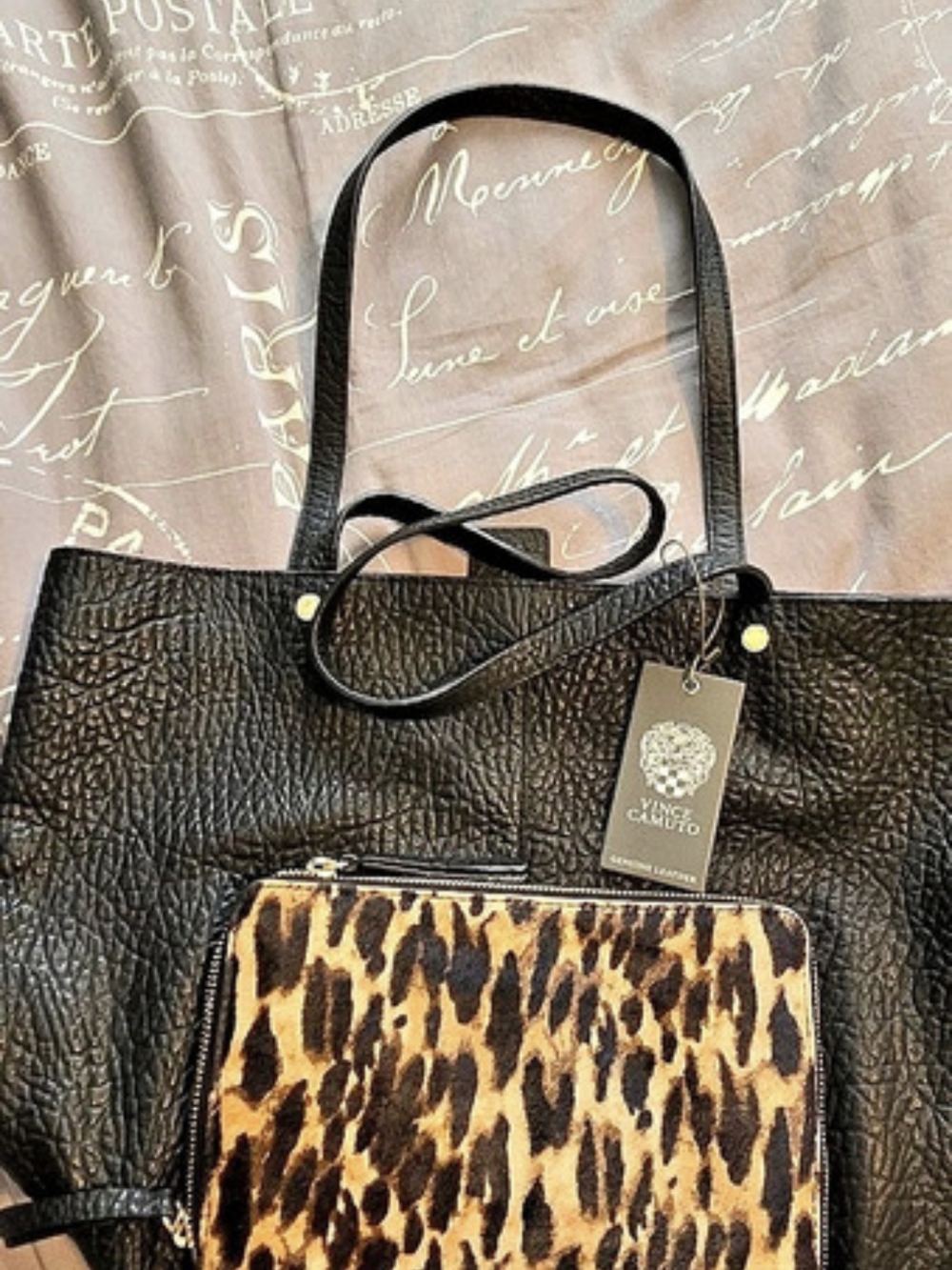 Vince Camuto Reta Tote Black & Brown